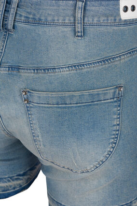 Tætsiddende Emily shorts, Light blue denim, Packshot image number 3