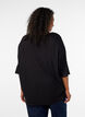L&oslash;s T-shirt i viskosejersey, Sort, Model image number 2