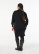 Kort striknederdel med bred linning, Sort, Model image number 2