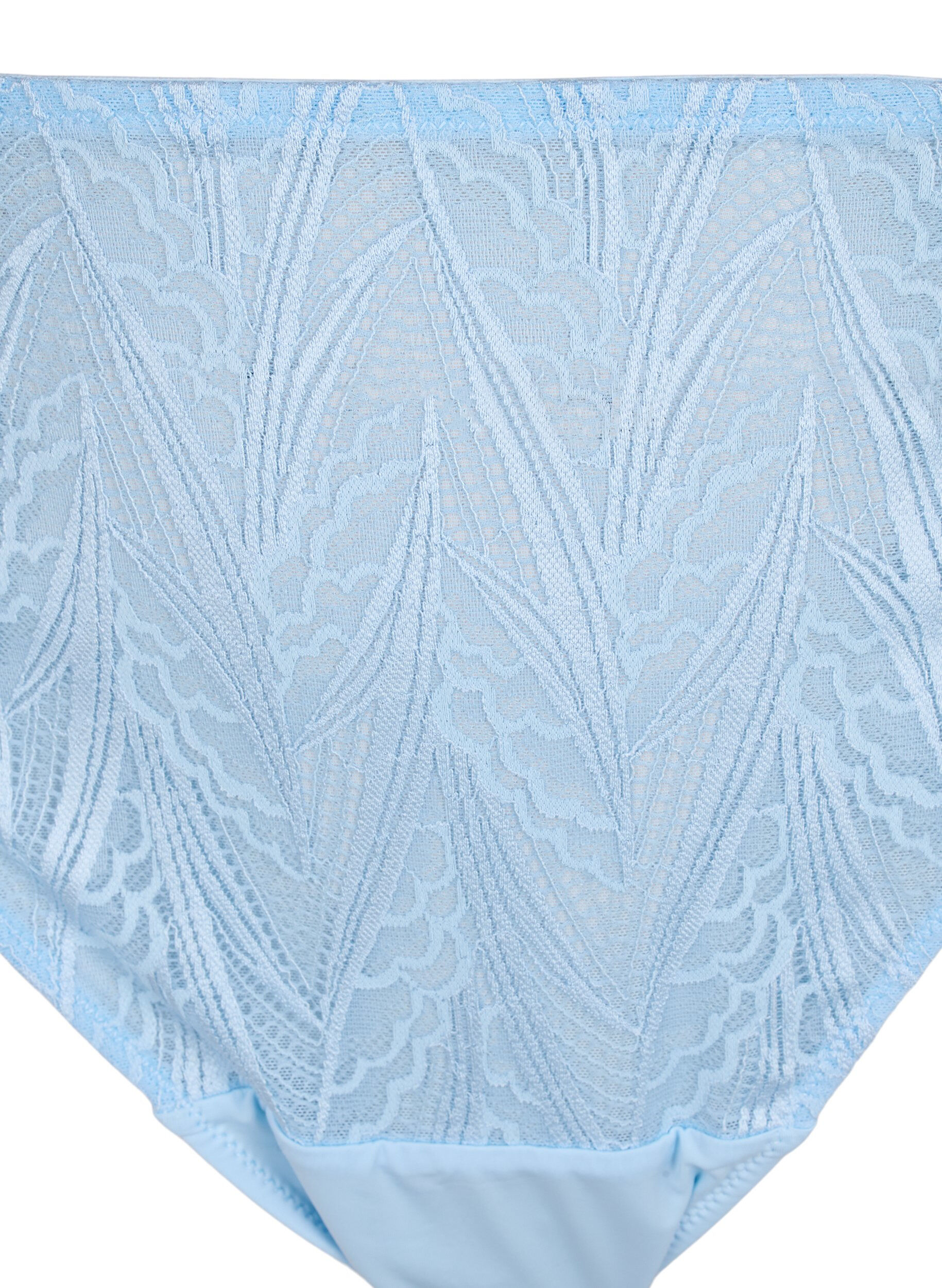 Zizzi G-streng trusse med blonder og regul&aelig;r talje, Bl&aring;, Packshot image number 2