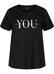 Økologisk bomulds t-shirt med tryk , Black You