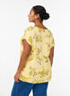 T-shirt med blomsterprint, Gul, Model image number 2