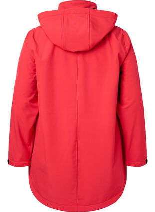 Softshell jakke med aftagelig hætte, Poppy Red, Packshot image number 1