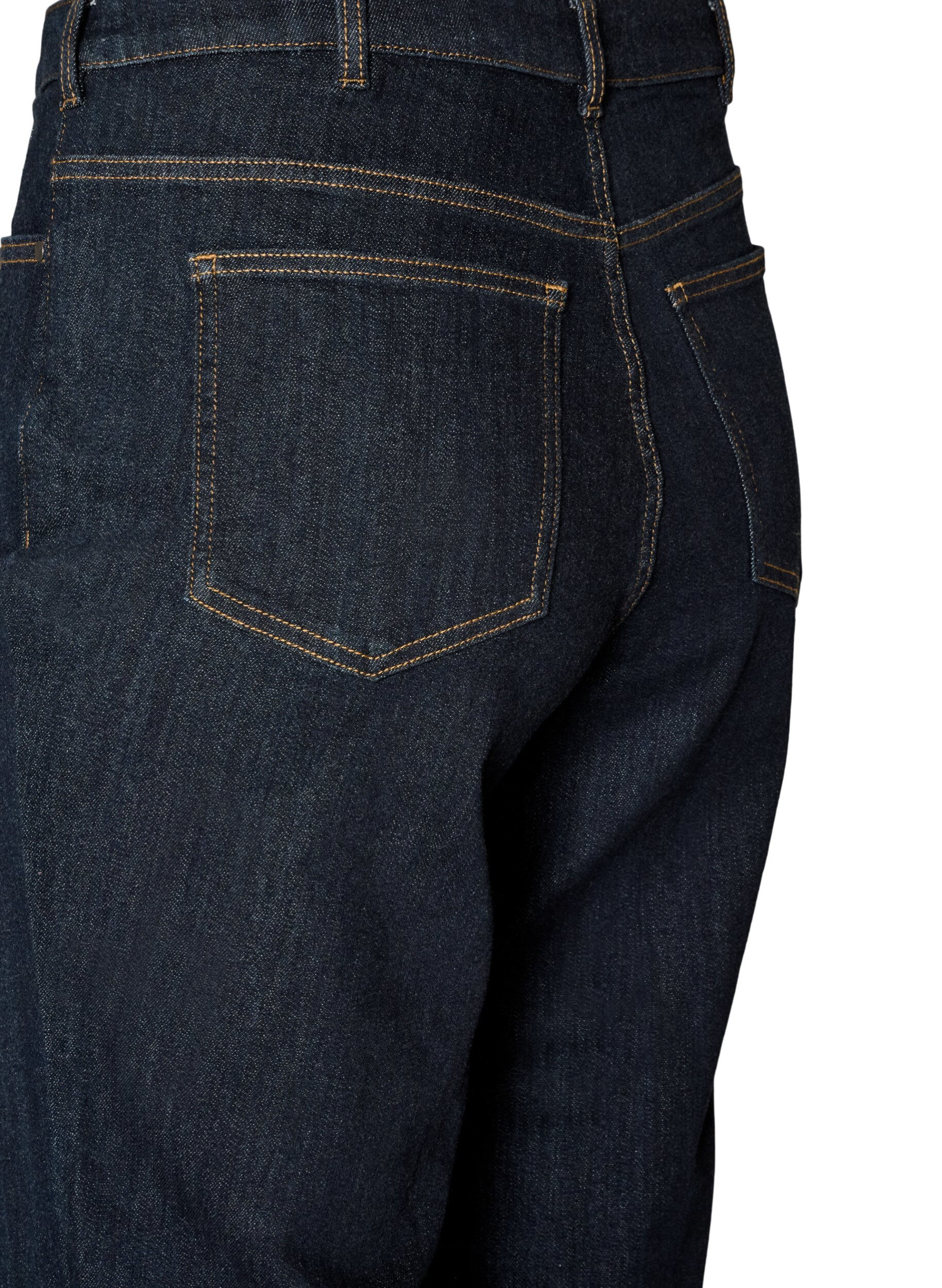 ZizziStraight fit Kiana jeans med h&oslash;j talje, Bl&aring;, Packshot image number 3