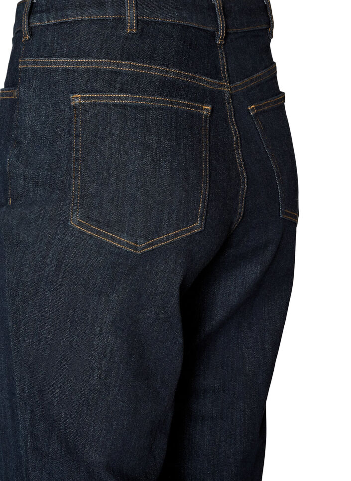 Straight fit Kiana jeans med h&oslash;j talje, Bl&aring;, Packshot image number 3