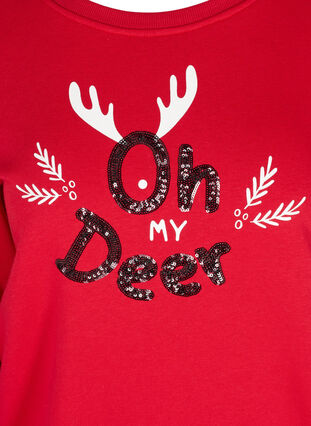 Jule sweatshirt , Red Oh Deer, Packshot image number 2