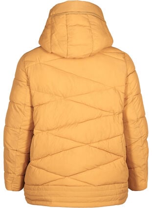 Vindtæt jakke med hætte og lommer, Spruce Yellow, Packshot image number 1