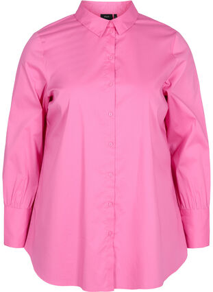 Langærmet skjorte med høj cuff, Aurora Pink, Packshot image number 0