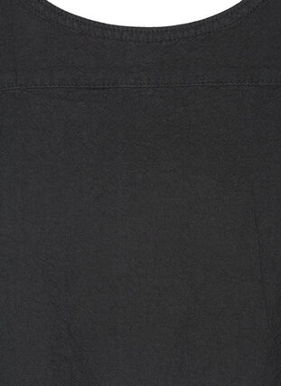 Ærmeløs kjole i bomuld, Black, Packshot image number 2