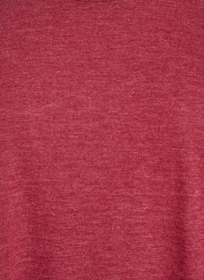 Jerseybluse med 3/4 &aelig;rmer, R&oslash;d, Packshot image number 2