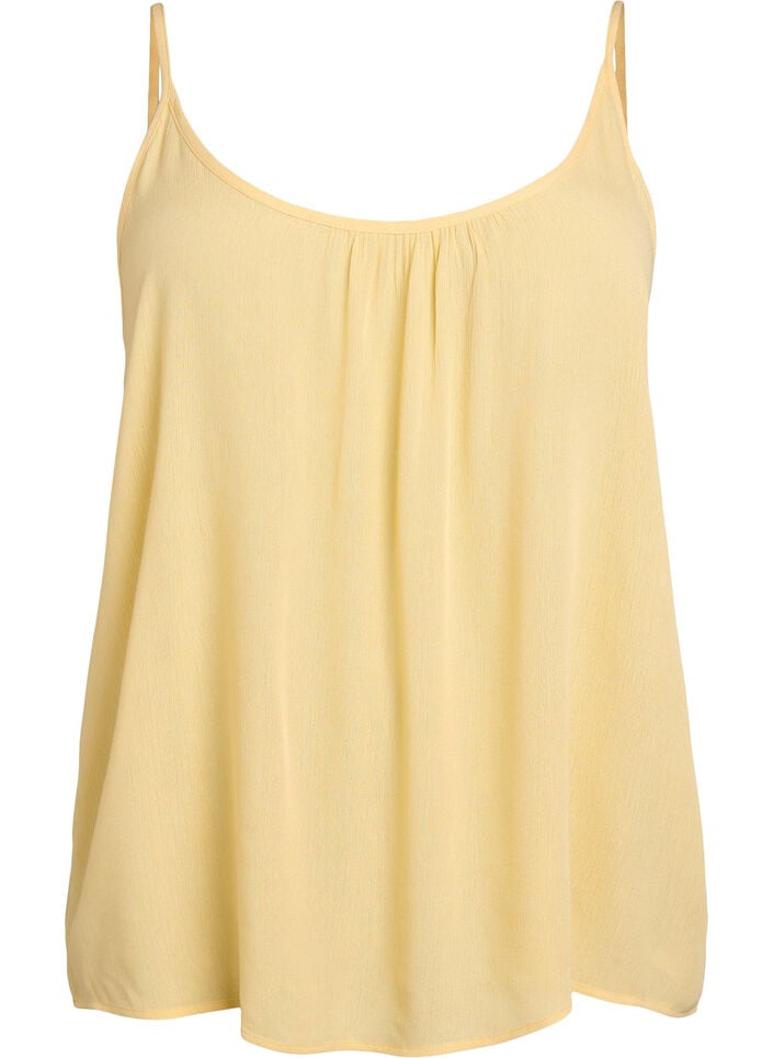 Strop top i viskose, Gul, Packshot image number 0