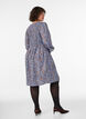 Viskosekjole med smock og all-over m&oslash;nster, Bl&aring;, Model image number 2
