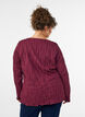 Jerseybluse med b&oslash;lget struktur, R&oslash;d, Model image number 2