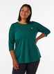 Tr&aelig;ningsbluse med 3/4 &aelig;rmer, Gr&oslash;n, Model image number 0
