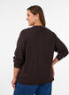Cardigan med runde knapper, Brun, Model image number 2