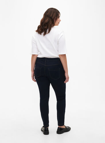 Viona jeans med regulær talje, Unwashed, Model image number 1