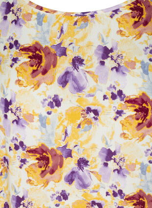 Kortærmet kjole med blomsterprint, Flower AOP, Packshot image number 2