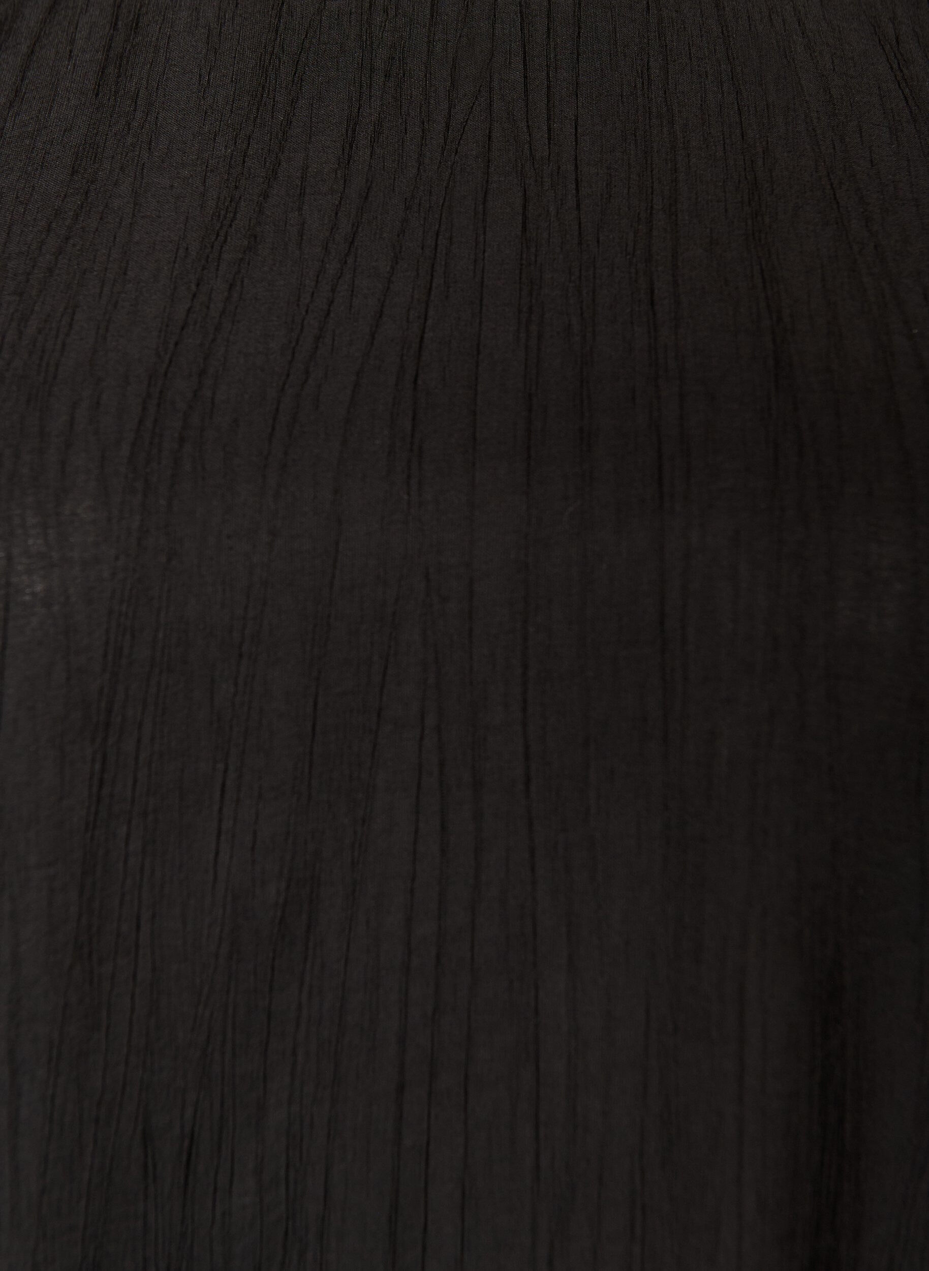 Zizzi Kort kjole i viskose med ballon&aelig;rmer, Sort, Packshot image number 2