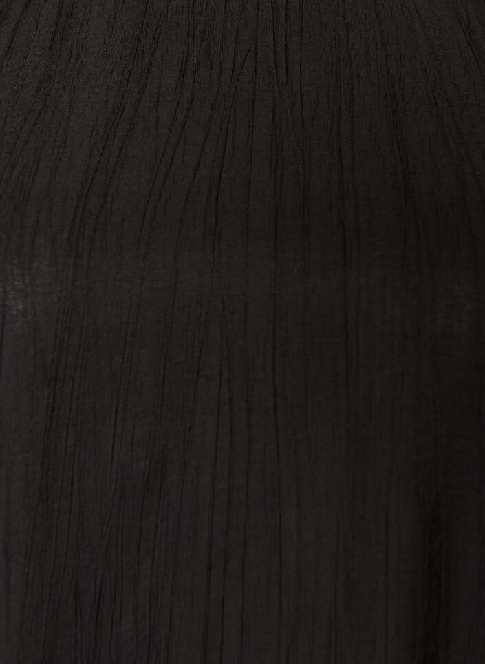 Kort kjole i viskose med ballon&aelig;rmer, Sort, Packshot image number 2