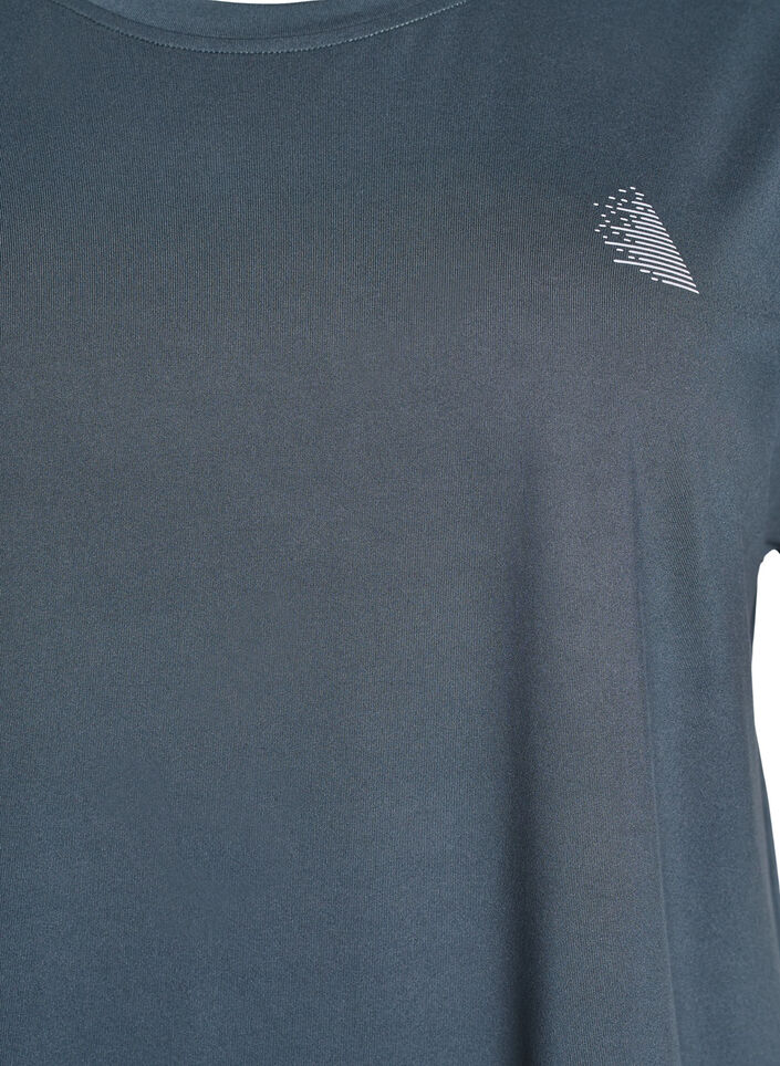 Ensfarvet tr&aelig;nings t-shirt, Gr&oslash;n, Packshot image number 2