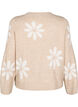 Strikbluse med blomster, Simply Taupe Comb, Packshot image number 1