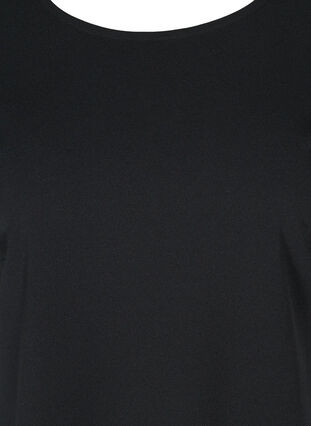 Kortærmet kjole med rund hals, Black, Packshot image number 2