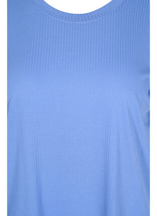 Kortærmet t-shirt i ribkvalitet, Wedgewood, Packshot image number 2