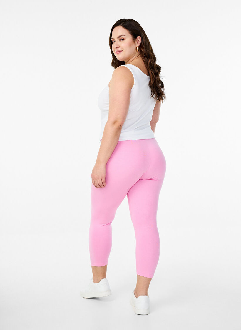 Basis 3/4 leggings i viskose, Lyserød, Model image number 2