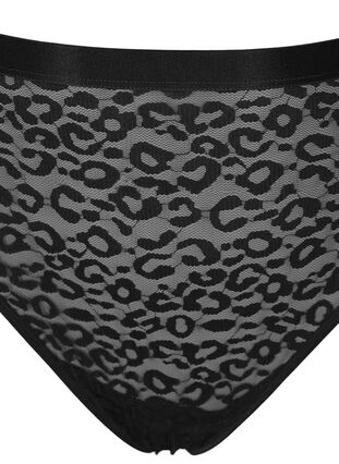 2-pak g-streng med mønster, Black Black, Packshot image number 2
