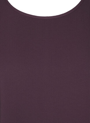 Bluse med korte ærmer og rund halsudskæring, Plum Perfect, Packshot image number 2