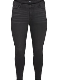 Cropped Amy jeans, Black washed denim