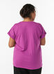 Kort&aelig;rmet t-shirt i bomuldsblanding	, Lilla, Model image number 2