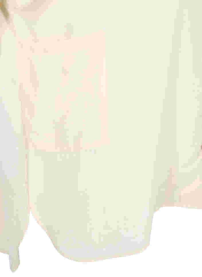 Løs viskose tunika med 2/4 ærmer, Birch, Packshot image number 3