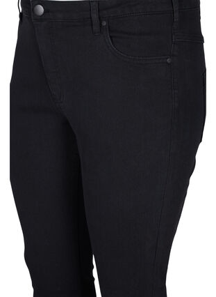 Ekstra slim Sanna jeans med regulær talje, Black, Packshot image number 2