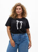 T-shirt med motiv, Sort, Model image number 0