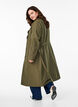 Lang trenchcoat med broderi, Grøn, Model image number 2
