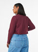 Basis jerseybluse med lange &aelig;rmer, R&oslash;d, Model image number 2