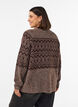 Cardigan med jacquardm&oslash;nster, Brun, Model image number 2