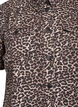 Denim skjortekjole med leopardprint, Brun, Packshot image number 2