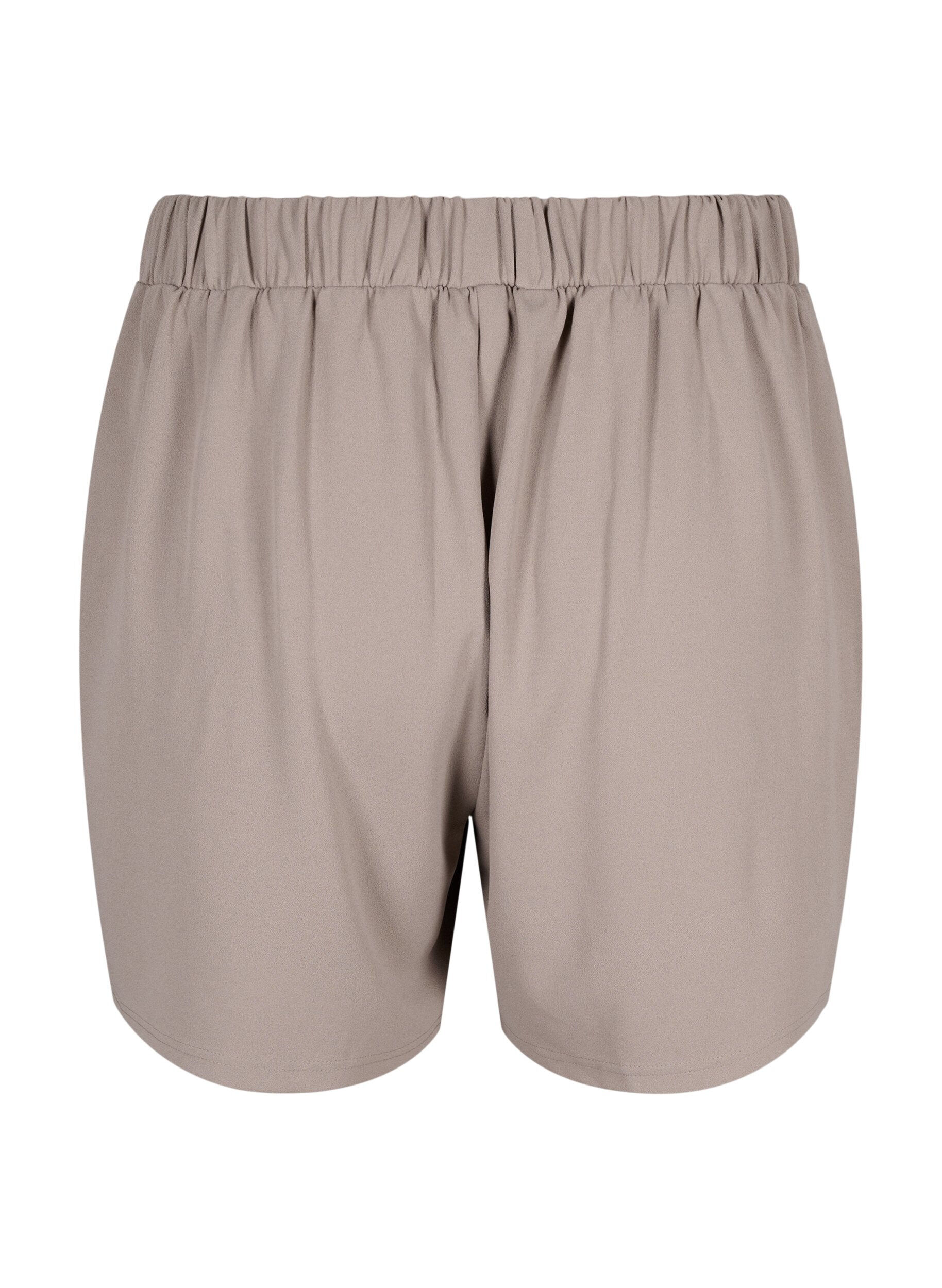 Zizzi FLASH - L&oslash;se shorts med lommer, Beige, Packshot image number 1