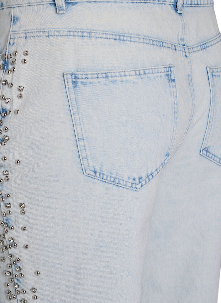 Kiana jeans med dekorative detaljer langs siderne, Blå, Packshot