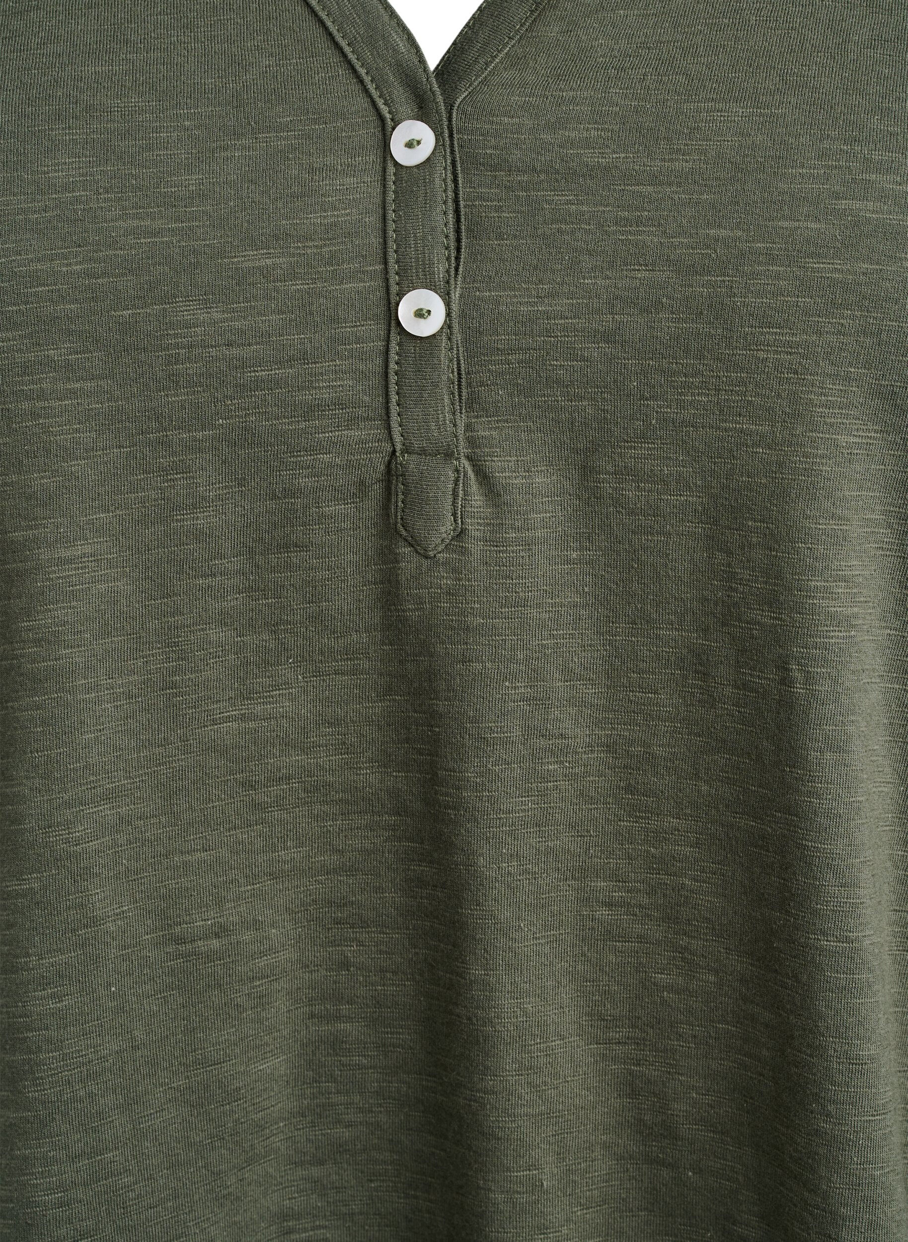 ZizziT-shirt med knapdetalje, Gr&oslash;n, Packshot image number 2