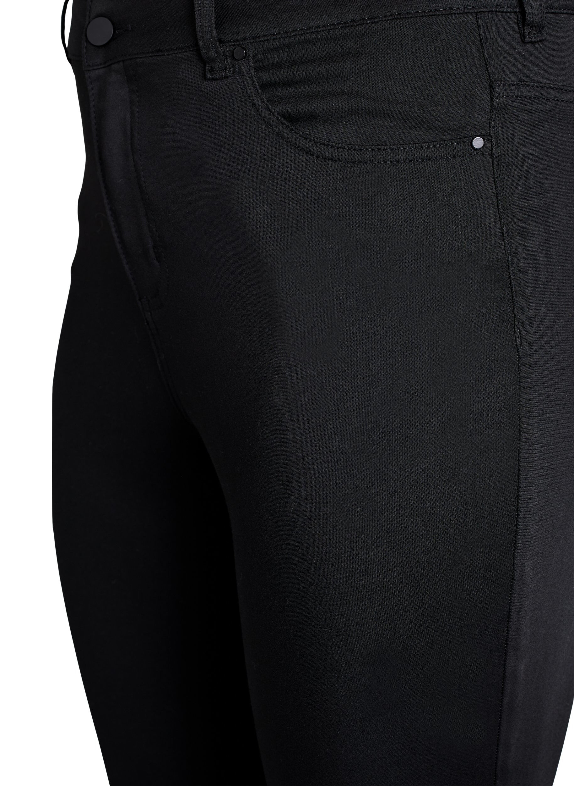 Zizzi Stay black Amy jeans med h&oslash;j talje, Sort, Packshot image number 2