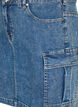 Tætsiddende denim nederdel med cargolomme , Blue Denim, Packshot image number 2