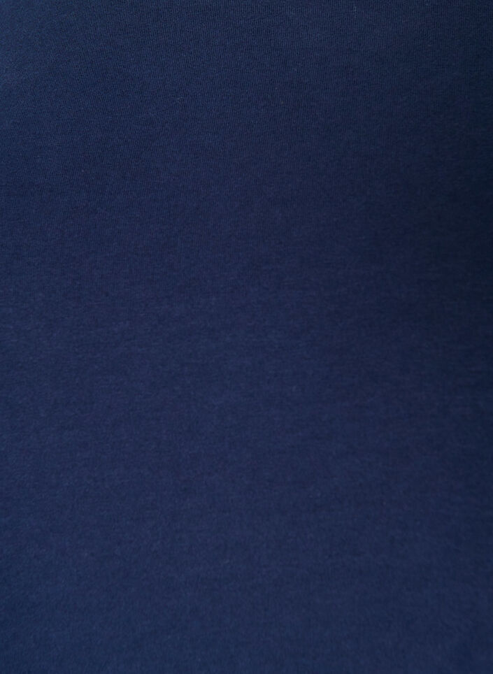 Basis jerseybluse med lange &aelig;rmer, Bl&aring;, Packshot image number 2