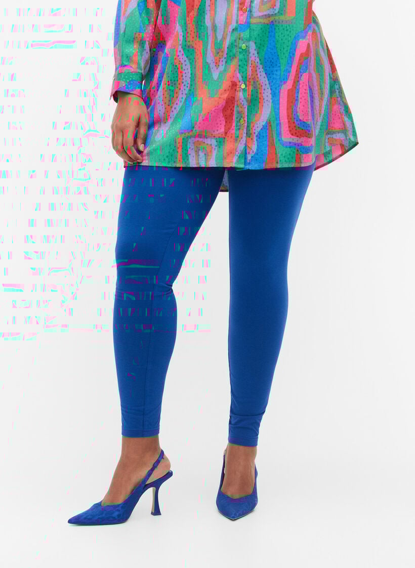 Basis leggings i viskose, Bl&aring;, Model image number 3