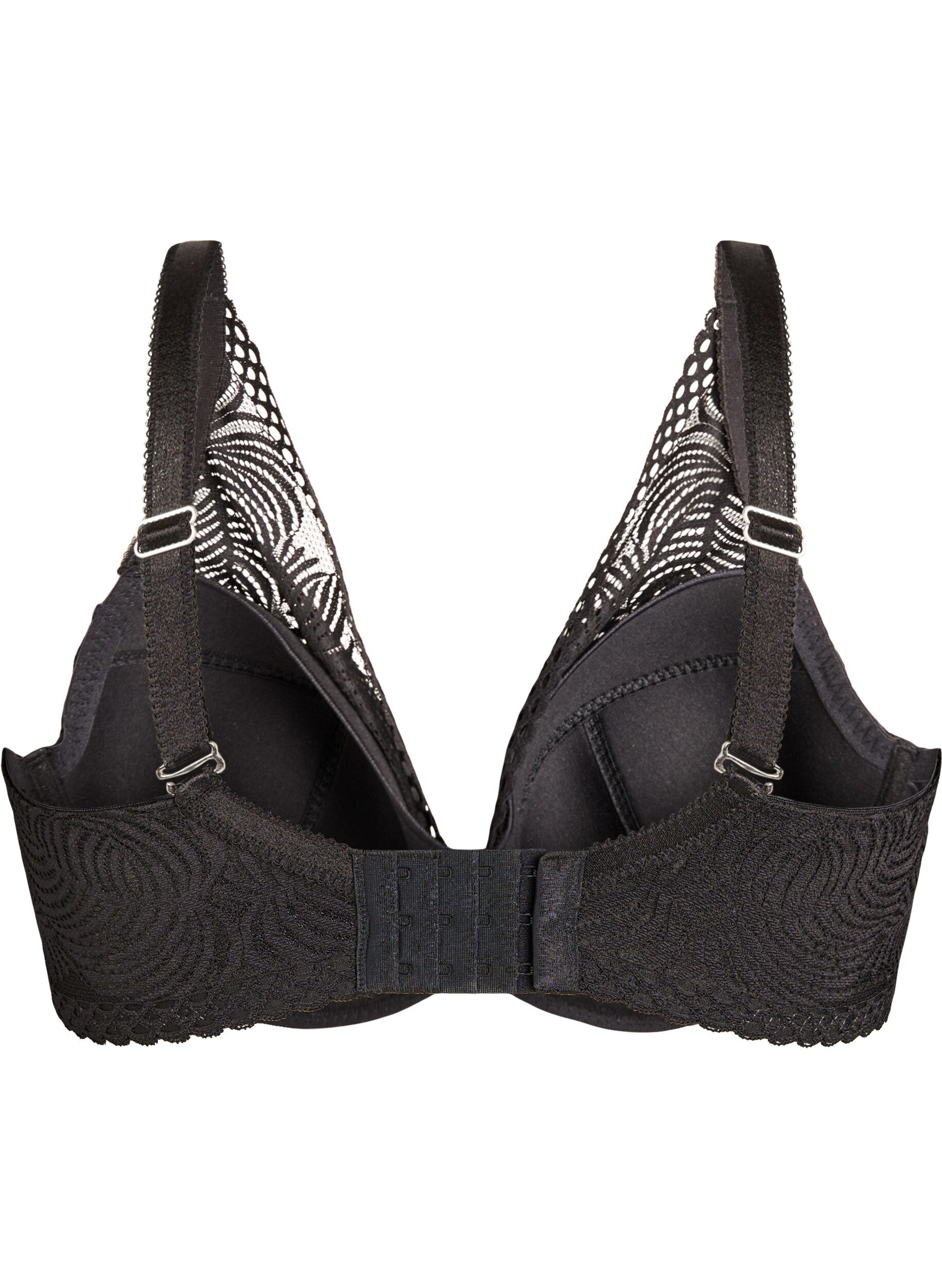 ZizziBlonde-bh med vatterede sk&aring;le, Sort, Packshot image number 1