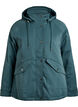 Vatteret parka med aftagelig h&aelig;tte, Gr&oslash;n, Packshot image number 0