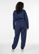 Sweatpants med h&oslash;j talje og bindeb&aring;nd, Bl&aring;, Model image number 1