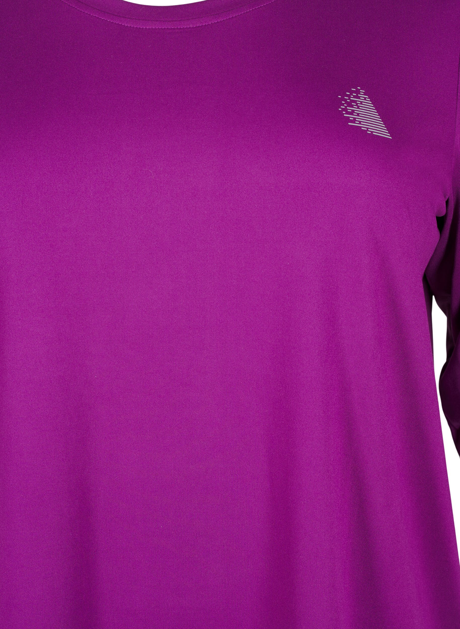 ZizziTr&aelig;ningsbluse med 3/4 &aelig;rmer, Lilla, Packshot image number 2